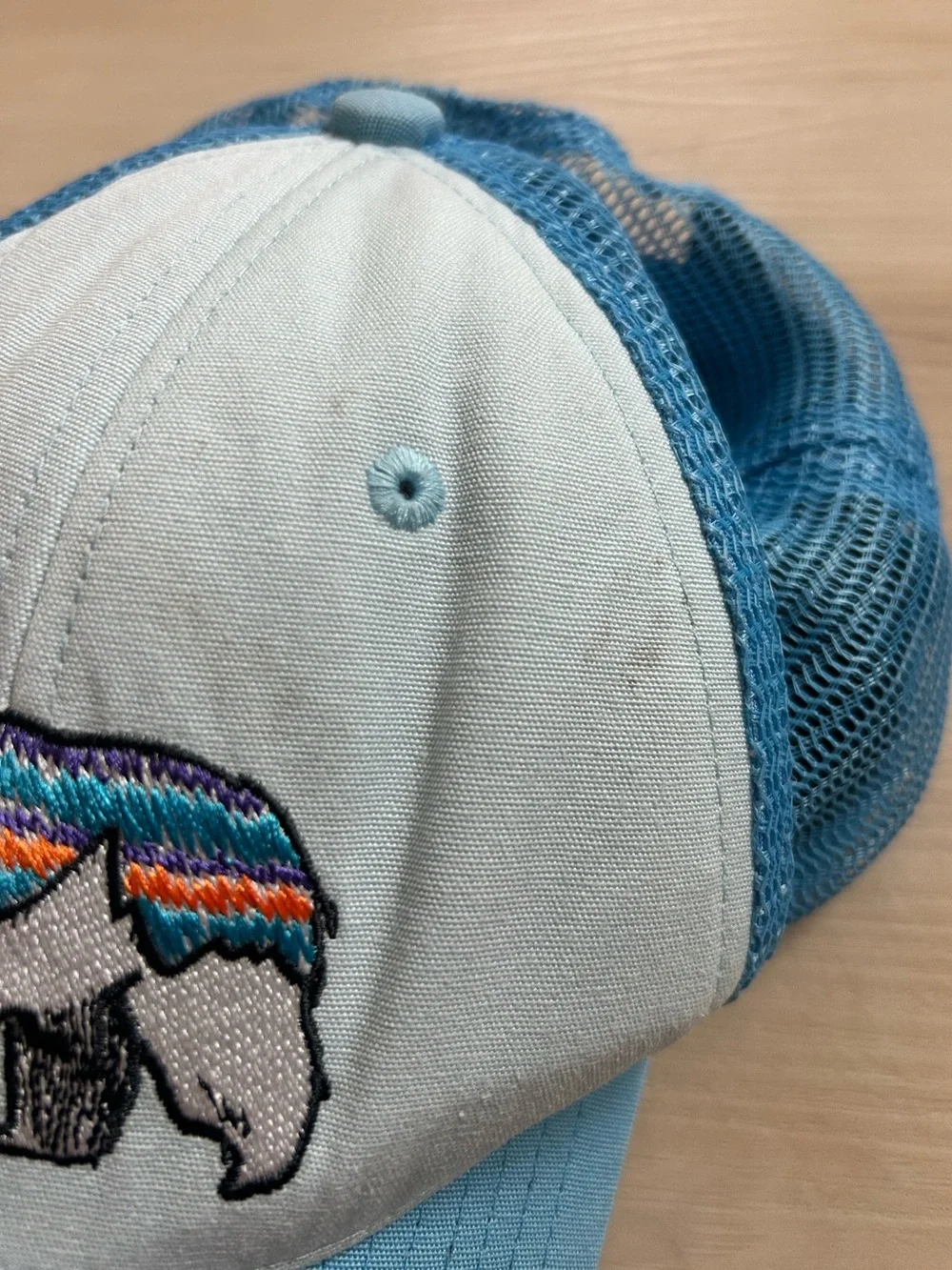 Kids Patagonia bear trucker hat